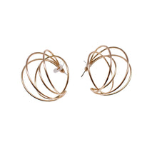 Load image into Gallery viewer, Golden Orbit Swirl Earrings
