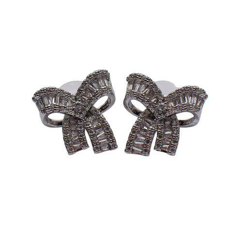 Fancy Bow Bling Earrings