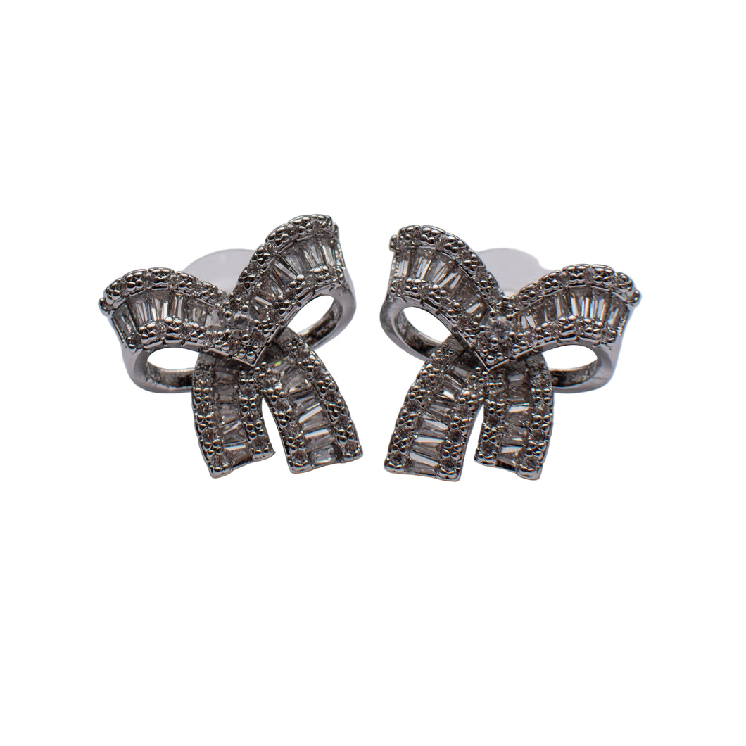Fancy Bow Bling Earrings