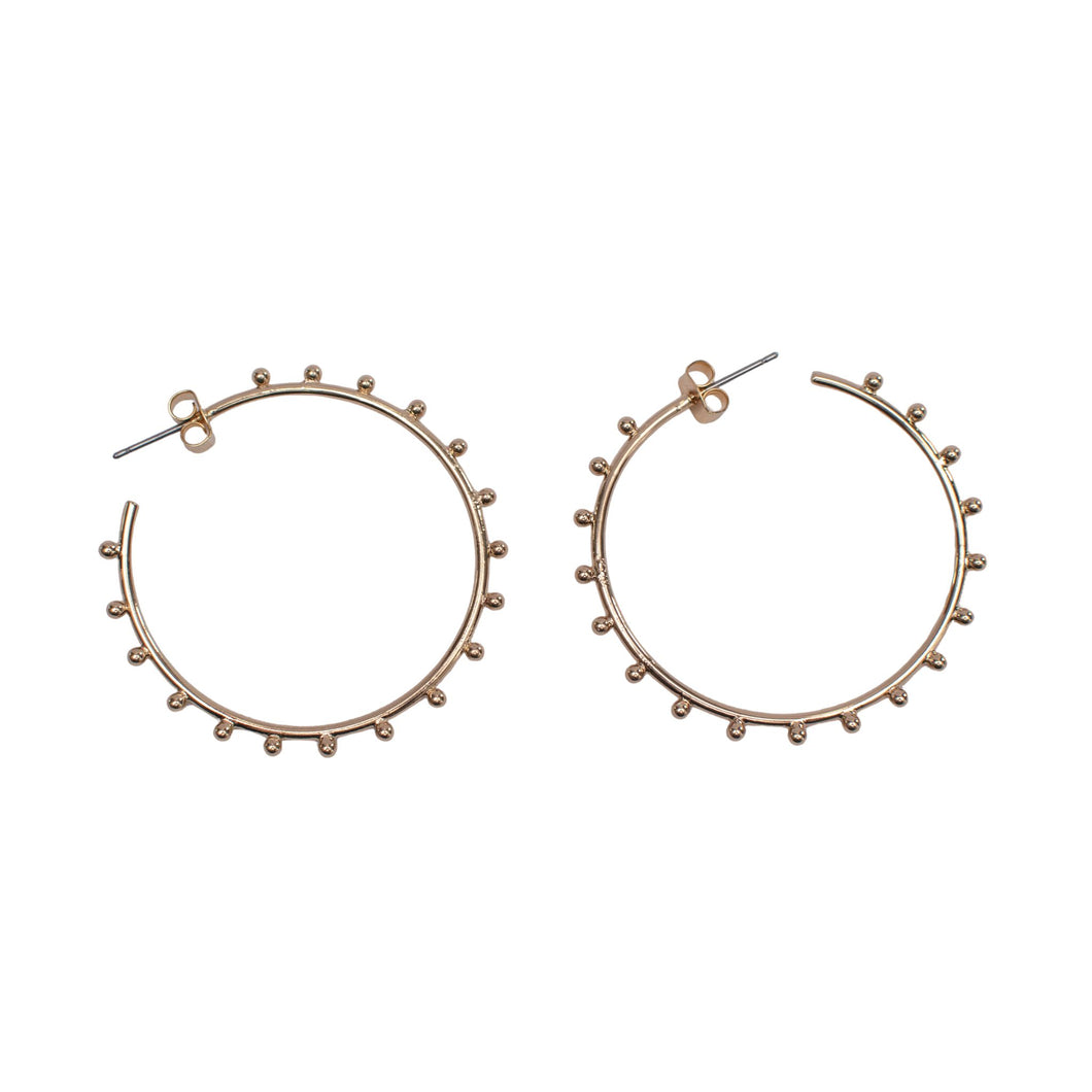 Golden Orbit Hoop Earrings