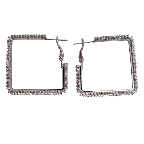 Straight Edge Sparkle Hoops