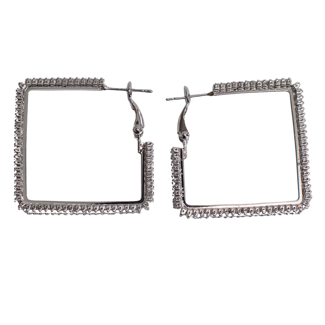 Straight Edge Sparkle Hoops