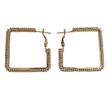 Load image into Gallery viewer, Straight Edge Sparkle Hoops
