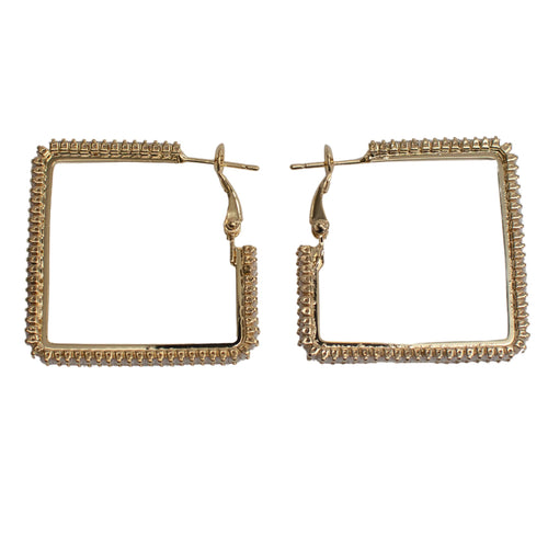 Straight Edge Sparkle Hoops