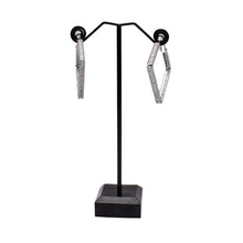 Load image into Gallery viewer, Straight Edge Sparkle Hoops

