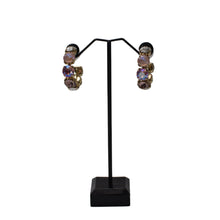 Load image into Gallery viewer, Luxury Harmony Multi-Tone Swarovski Crystal Hoop Earrings
