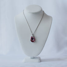 Load image into Gallery viewer, Swarovski Crystal large Rose Tear Drop Necklace
