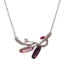 Load image into Gallery viewer, Rosy Entwine Swarovski Crystal Necklace
