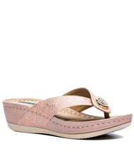 Load image into Gallery viewer, Cute as a Button Wedge Sandal by Good Choice
