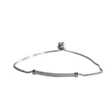 Load image into Gallery viewer, Round The Bar CZ Sizeable Bracelet
