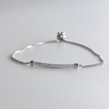 Load image into Gallery viewer, Round The Bar CZ Sizeable Bracelet
