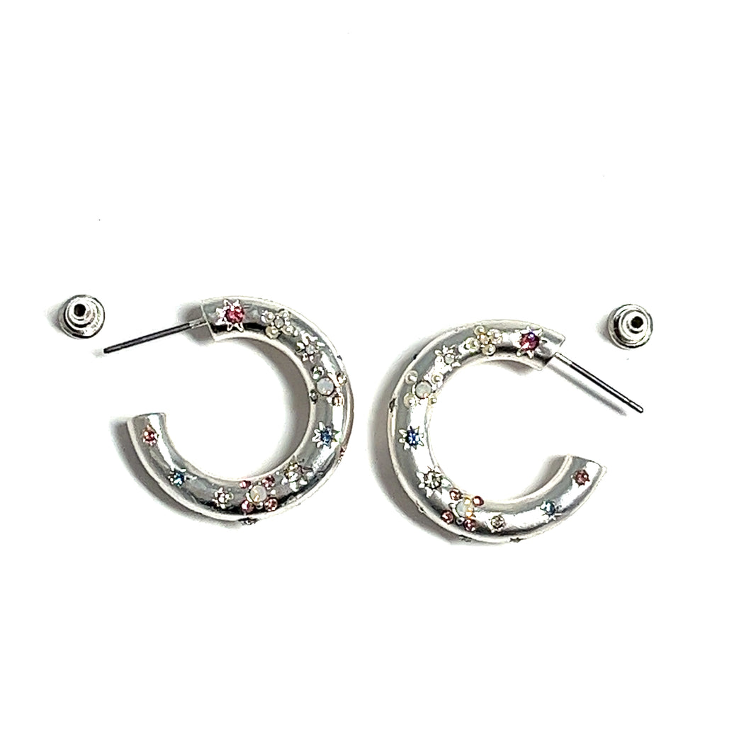 Sparkles and Jewels Hoop Earrings