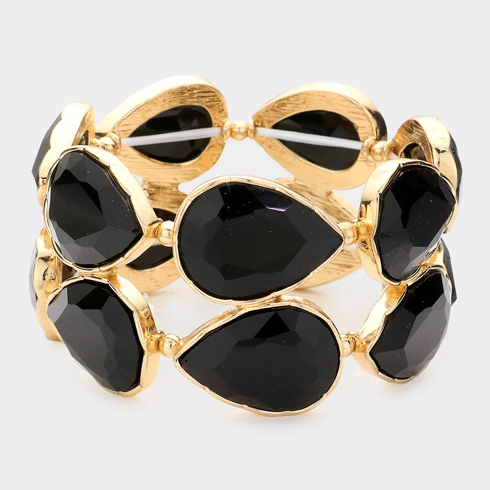 Double It Up Crystal Stretch Bracelet