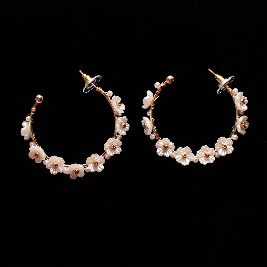 Floral Vine Hoop Earrings