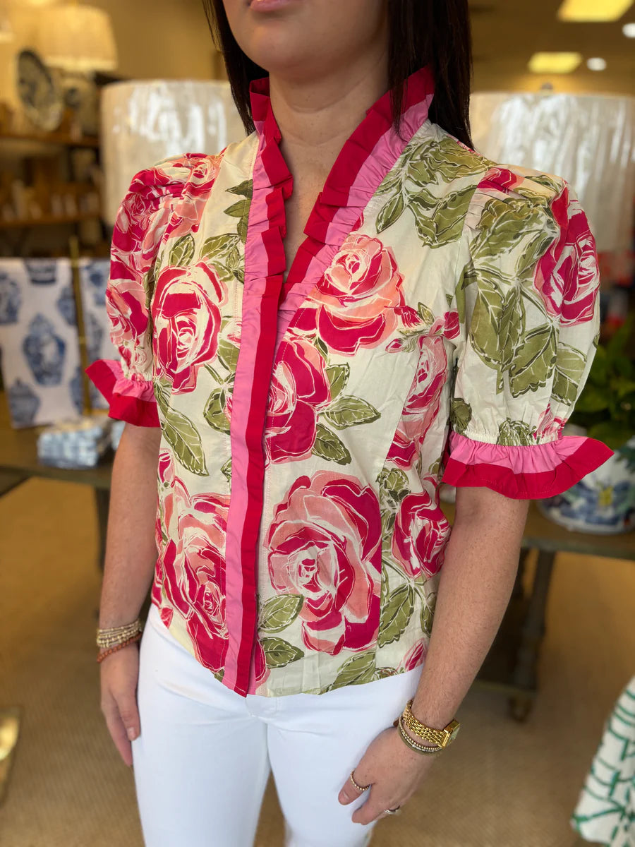 Rose Garden Collared Blouse