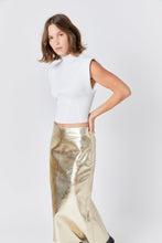 Load image into Gallery viewer, Pure Gold Baby! Faux Leather Maxi Skirt
