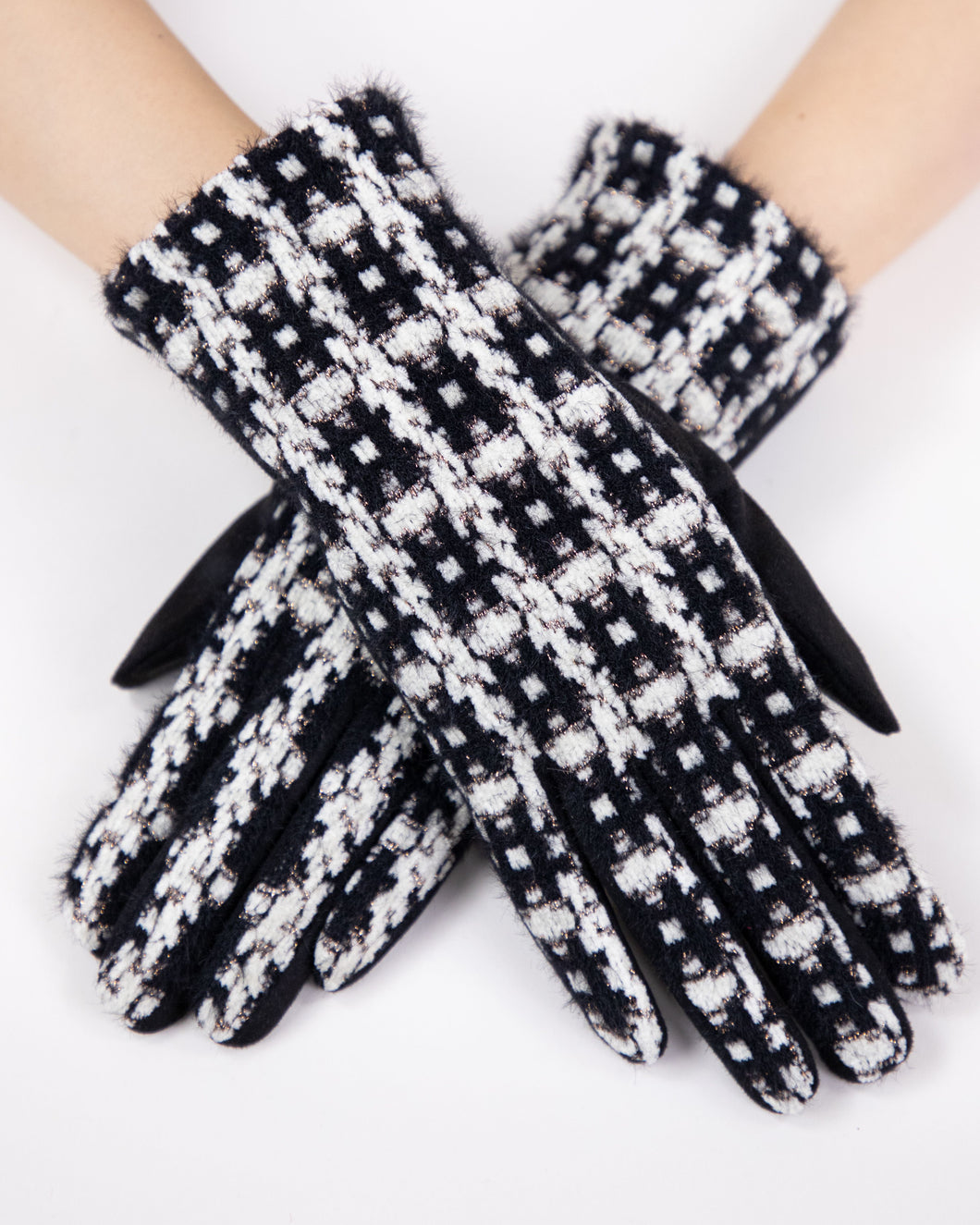 Plaid Tweed Gloves