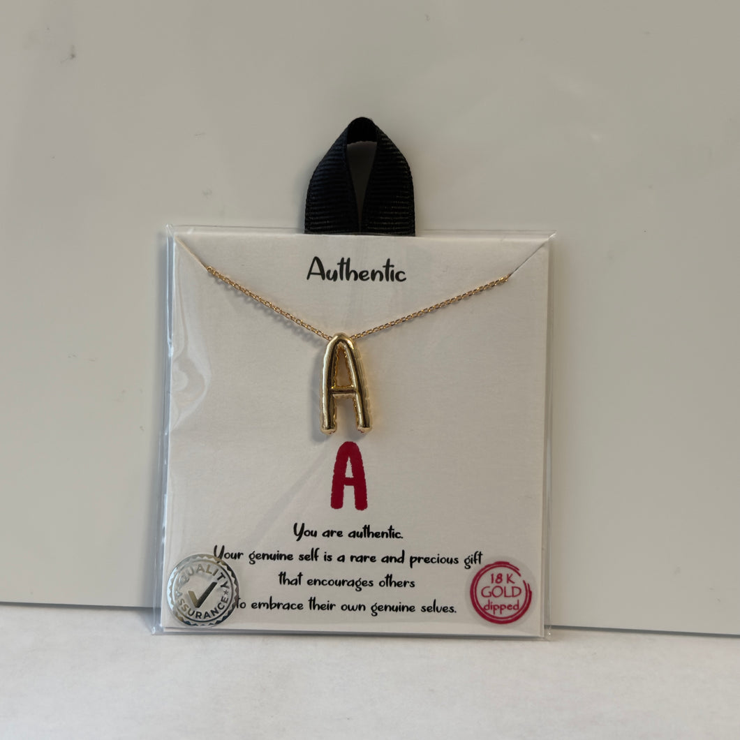 Balloon Letter Initial Personalized Charm Necklace