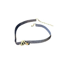 Load image into Gallery viewer, Falling Star Swarovski Crystal Denim Choker
