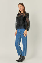 Load image into Gallery viewer, Holiday Plaid Organza Long Top with Camisole
