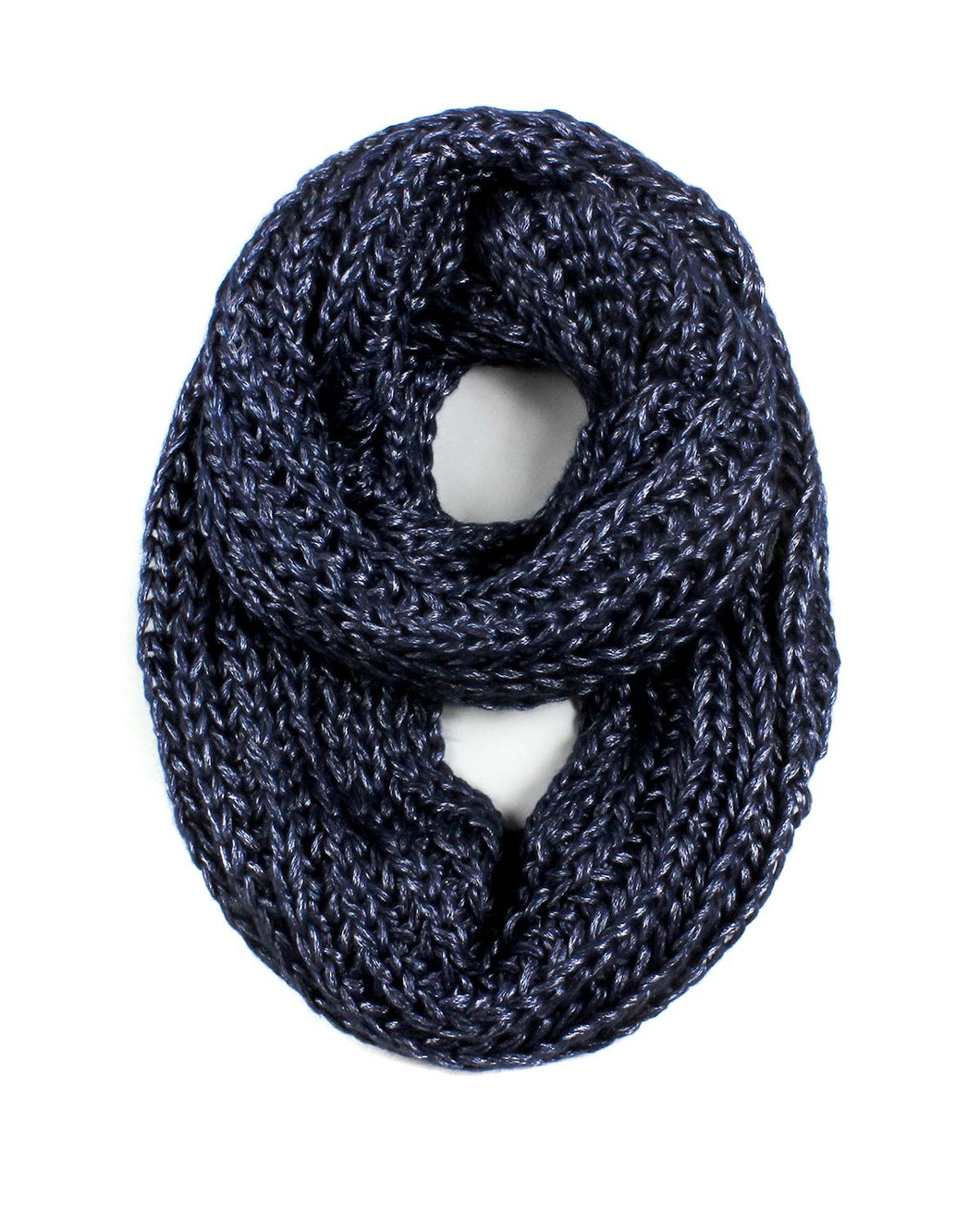 Touch of Shimmer Knitted Infinity Scarf