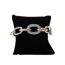 Load image into Gallery viewer, Wow! Oval Link Magnetic Bracelet With Stunning CZ Link
