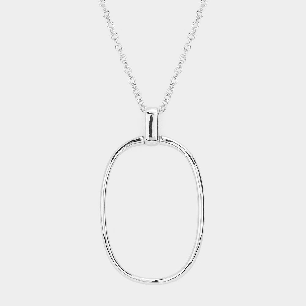 Simple and Stunning Oval Pendent Necklace