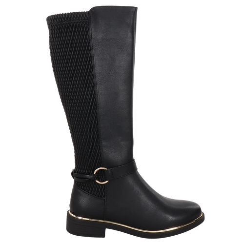 Sophisticated Style Rouged  Stretch Back Tall Regular Calf Boot - Margo by Taxi Footwear