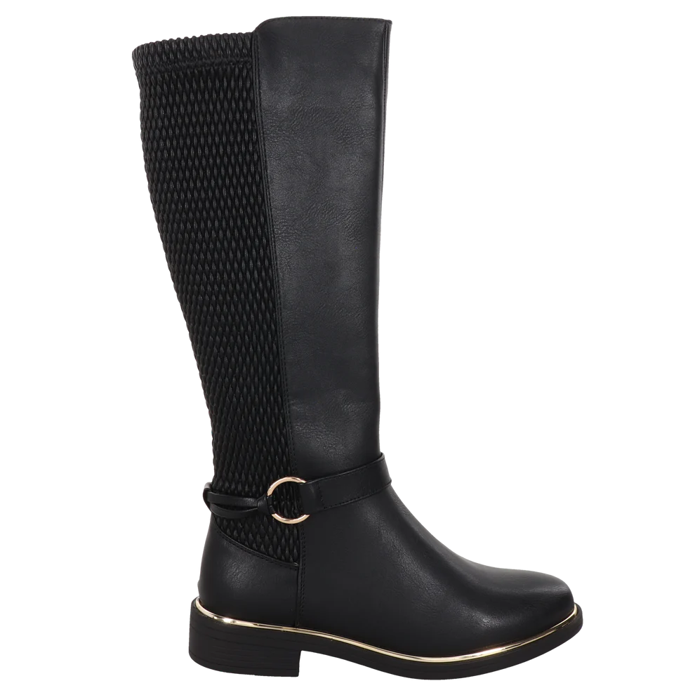 Sophisticated Style Rouged  Stretch Back Tall Regular Calf Boot - Margo by Taxi Footwear
