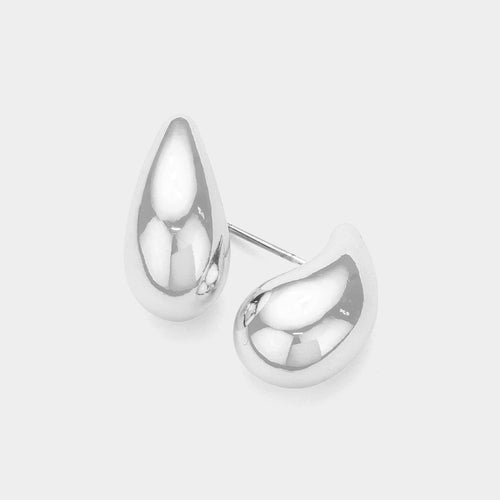 The Liquid Tear Drop Stainless Steel Earrings- Medium