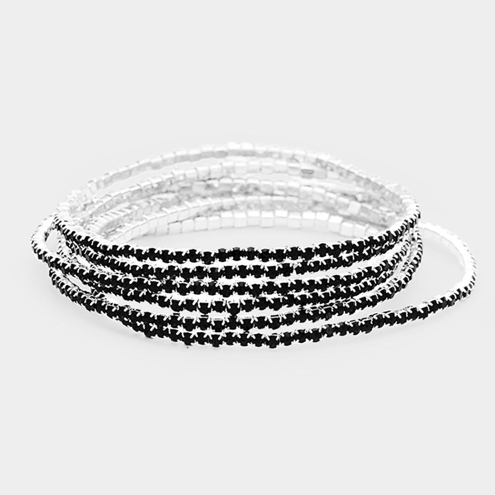 A Perfect 10 Stacking Crytsal Stretch Bracelets  -