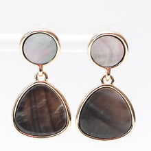 Load image into Gallery viewer, Shellstone Gold Drop Earrings

