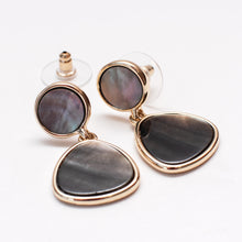 Load image into Gallery viewer, Shellstone Gold Drop Earrings
