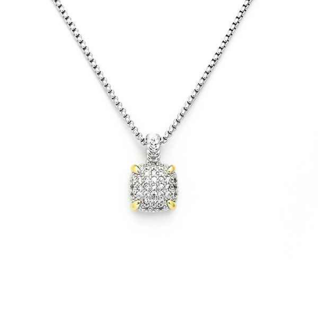 Empire State of Mind Two Tone Pave Necklace