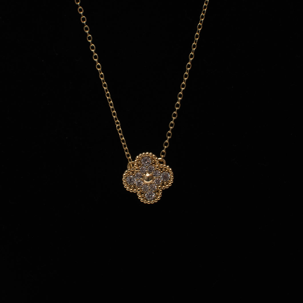 Floral Elegance CZ Necklace