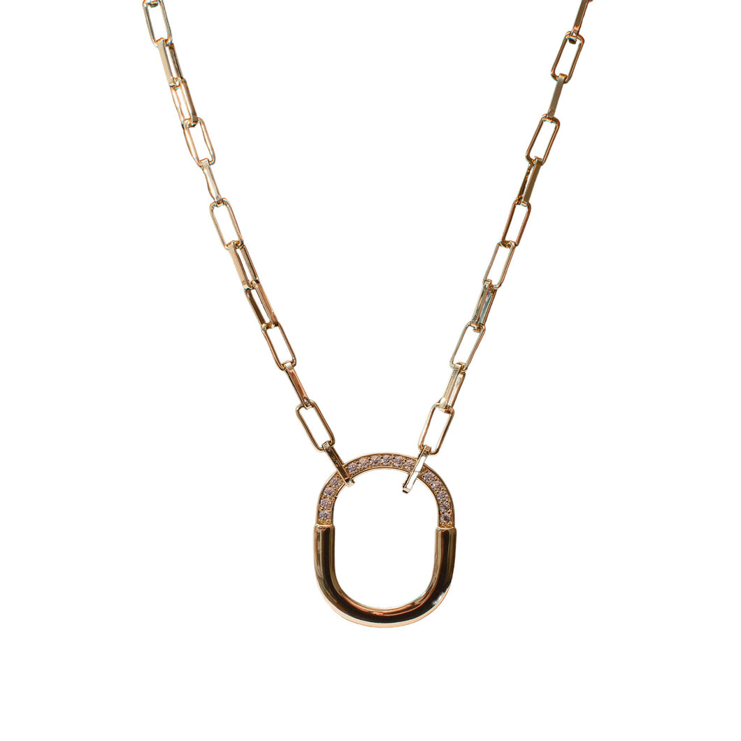 The Interlock on Style  CZ Necklace