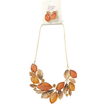 Load image into Gallery viewer, Layering Leaves Necklace &amp; Earring Set
