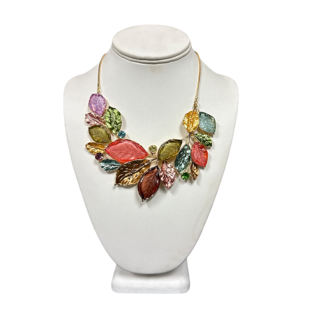 Layering Leaves Necklace & Earring Set