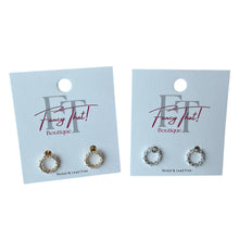 Load image into Gallery viewer, Radiant CZ Halo Earrings
