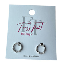 Load image into Gallery viewer, Radiant CZ Halo Earrings
