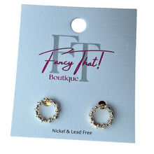 Load image into Gallery viewer, Radiant CZ Halo Earrings
