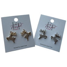 Load image into Gallery viewer, Oh Reindeer! CZ Post Back Earrings

