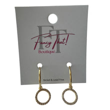 Load image into Gallery viewer, Halo Dangle Hoop Earrings
