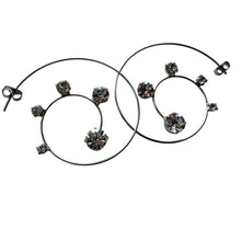 Load image into Gallery viewer, Spiraling Glamour CZ Open Hoop Earrings
