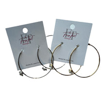 Load image into Gallery viewer, Dramatic Focus CZ Hoop Earrings with Leaver Backs
