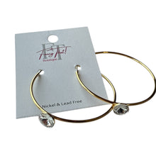 Load image into Gallery viewer, Dramatic Focus CZ Hoop Earrings with Leaver Backs
