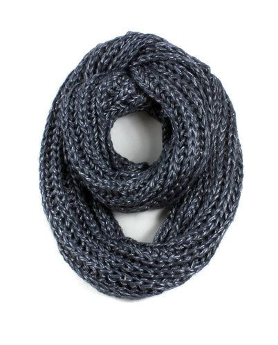 Touch of Shimmer Knitted Infinity Scarf