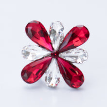 Load image into Gallery viewer, Red and Crystal Bloom Ring
