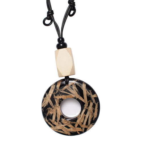 Into the Woods Acrylic Circle  Necklace
