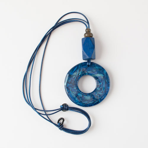 Into the Woods Acrylic Circle  Necklace